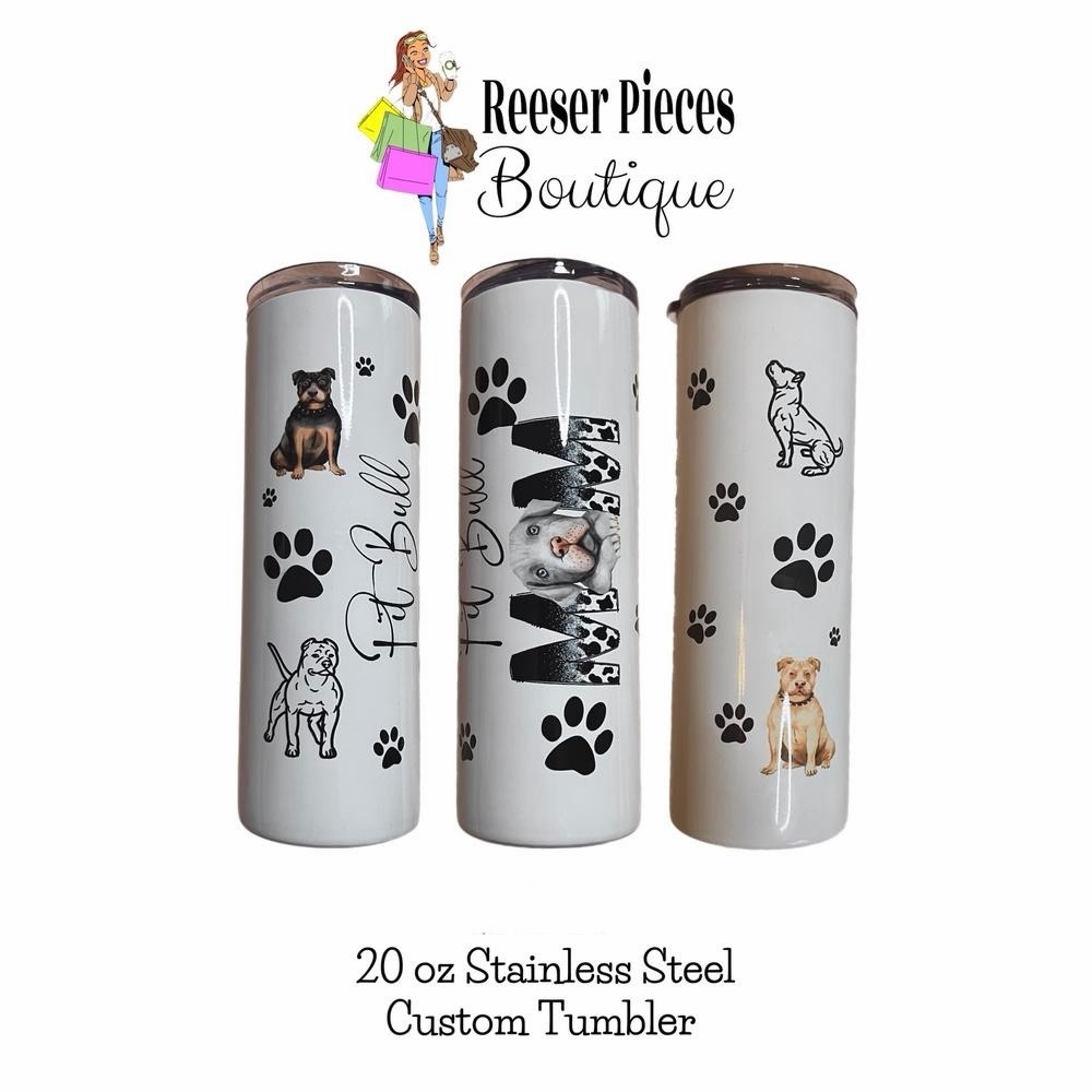 Custom Dog Print Stainless Steel Tumbler